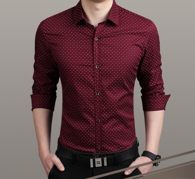 2023 Fashion Male Shirt Long-Sleeves