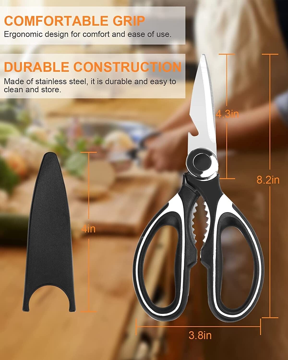 2PC Kitchen Shears Utility Kitchen Scissors