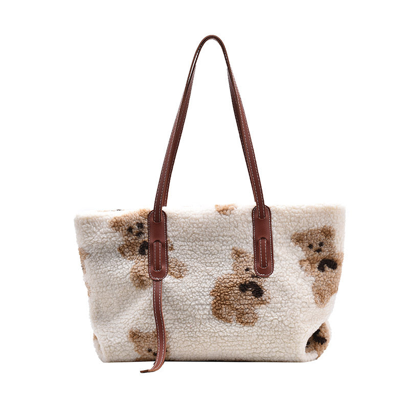 Women Cute Bear Plush Shoulder Bag