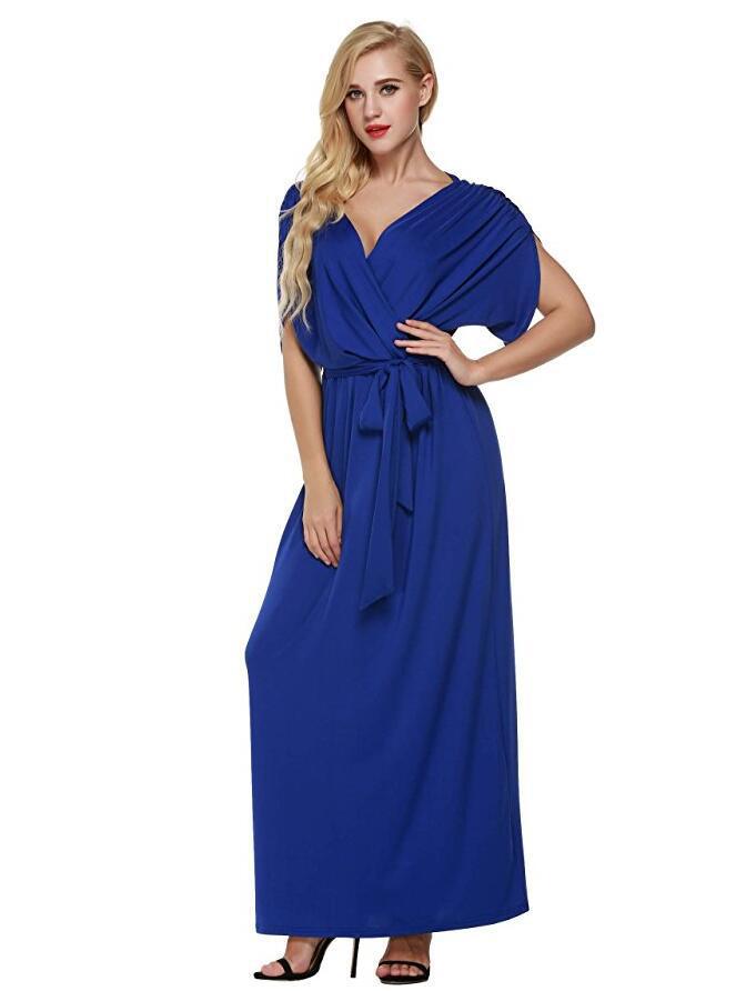 4XL Big Size Elegant Women Long Dress