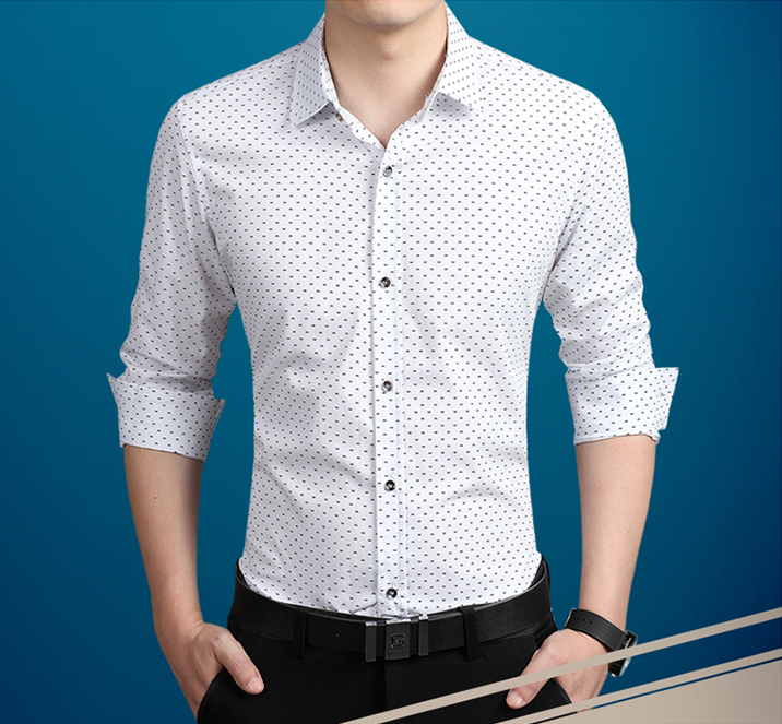 2023 Fashion Male Shirt Long-Sleeves