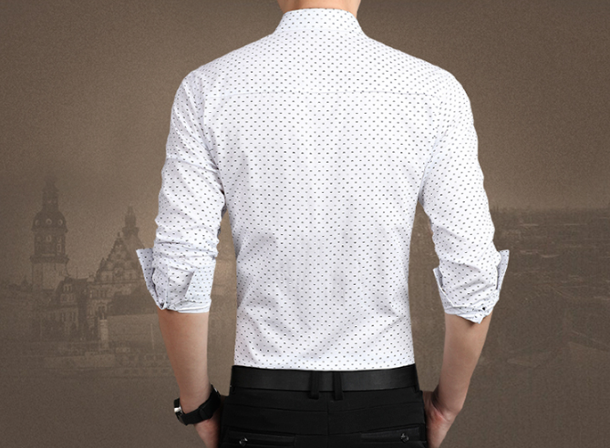 2023 Fashion Male Shirt Long-Sleeves