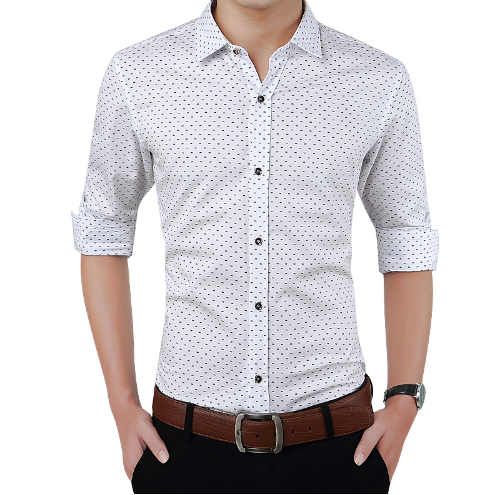 2023 Fashion Male Shirt Long-Sleeves