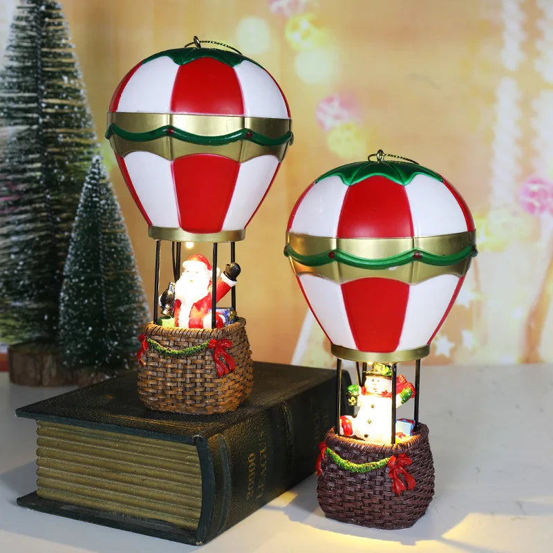 Christmas Decorations Resin Houses LED Night Lights