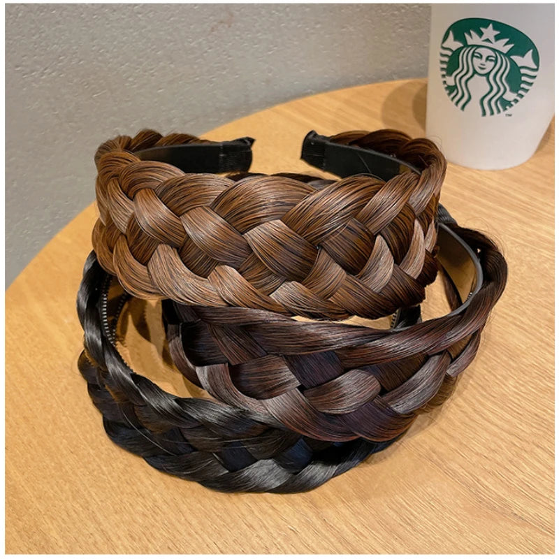 Women Wide Wig Bead Hair  bands