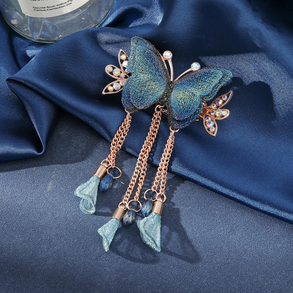 Butterfly Tassel Hair Clip