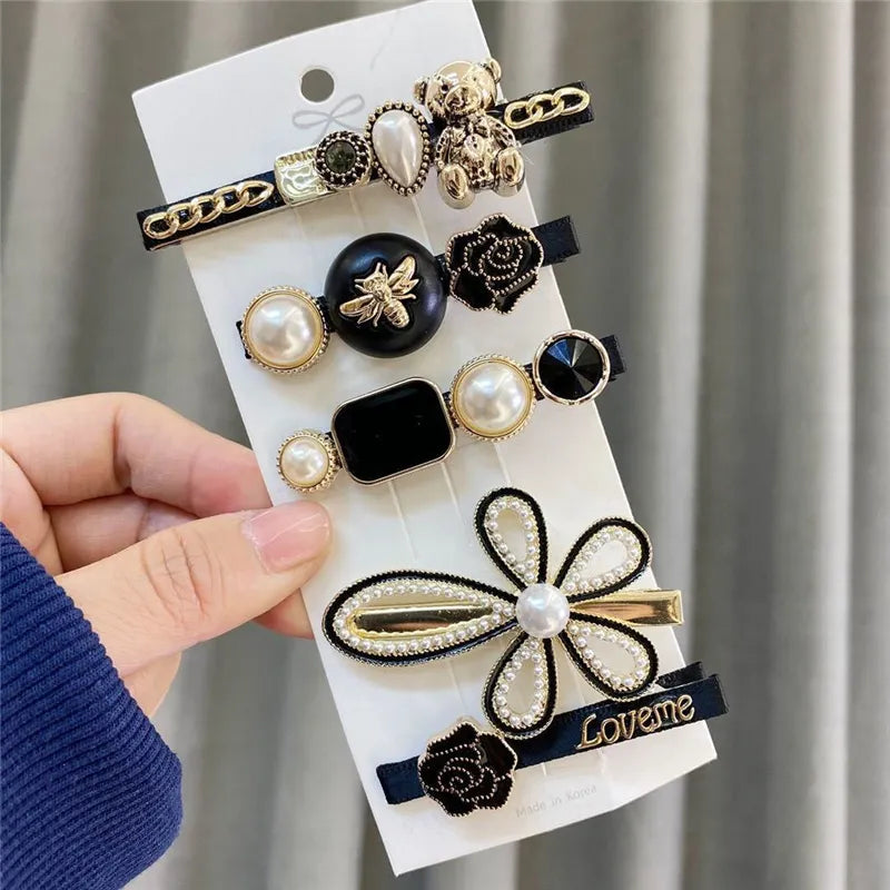 4/5/6Pcs Women Pearl Hair Clip