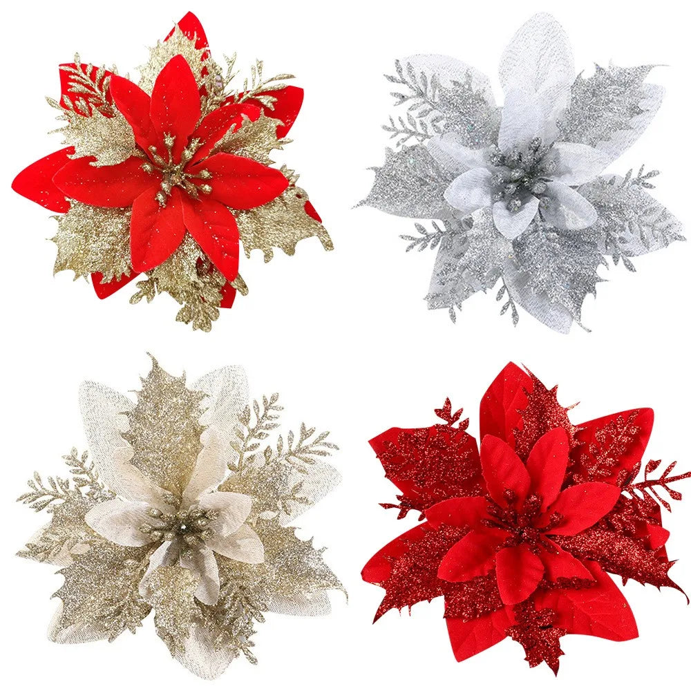 10PCS Christmas Flowers