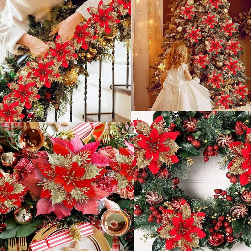 10PCS Christmas Flowers