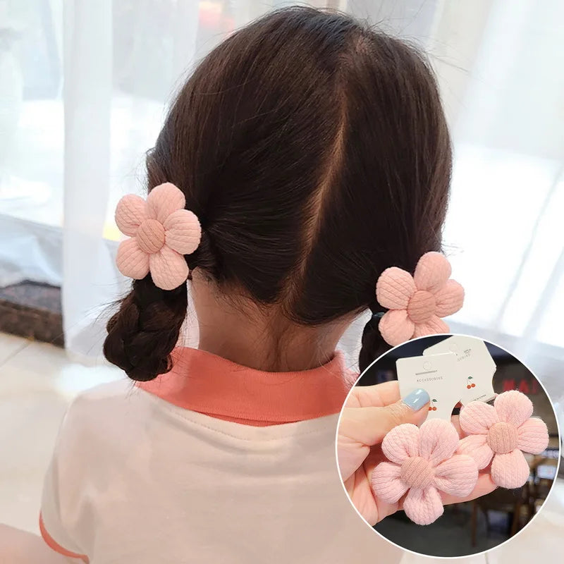 10pcs Flower Elastic Hairbands