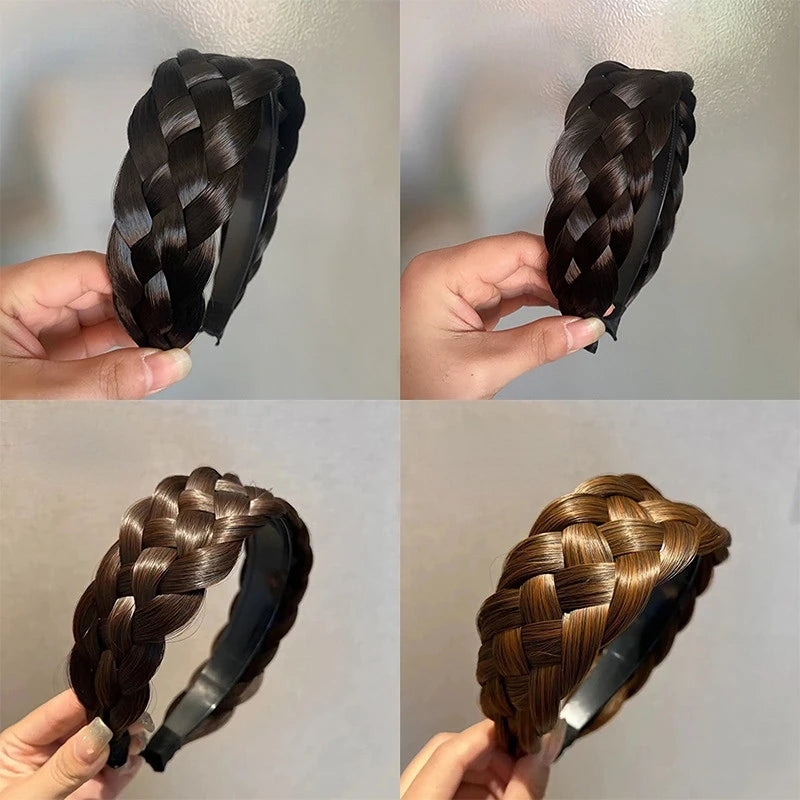 Women Wide Wig Bead Hair  bands