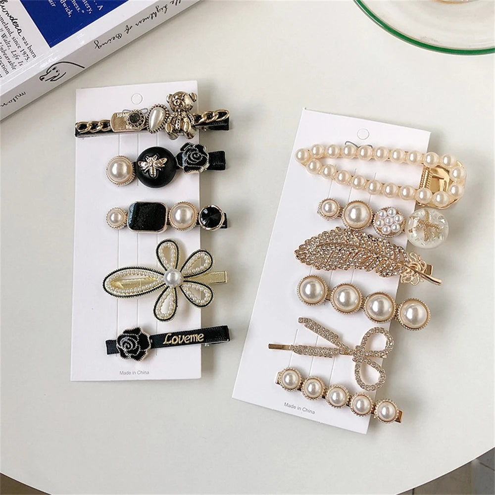 4/5/6Pcs Women Pearl Hair Clip