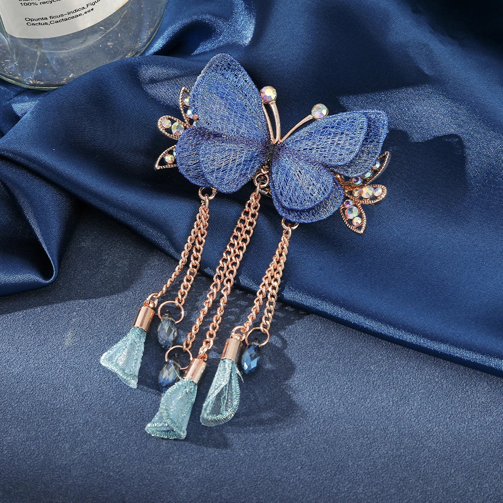 Butterfly Tassel Hair Clip