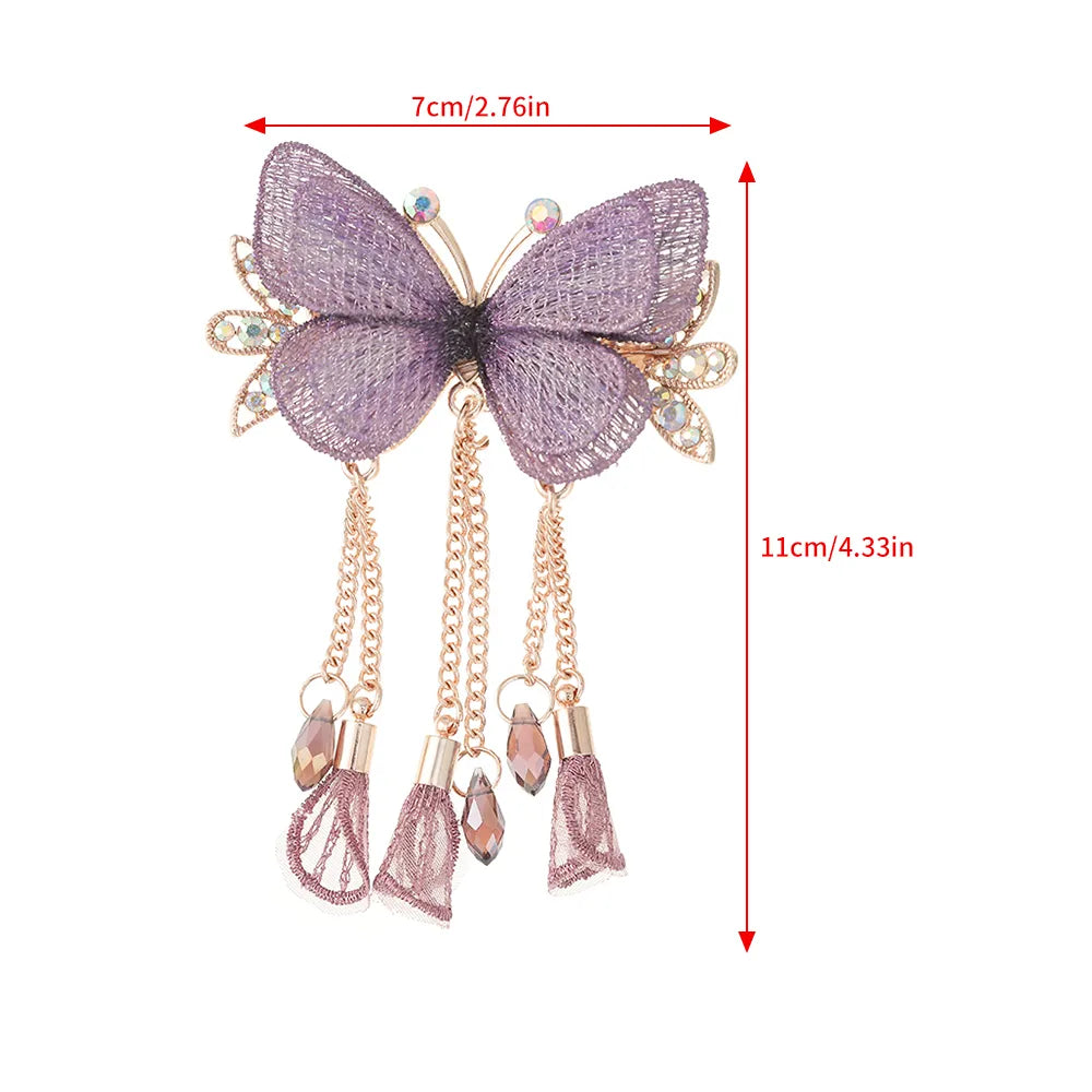 Butterfly Tassel Hair Clip
