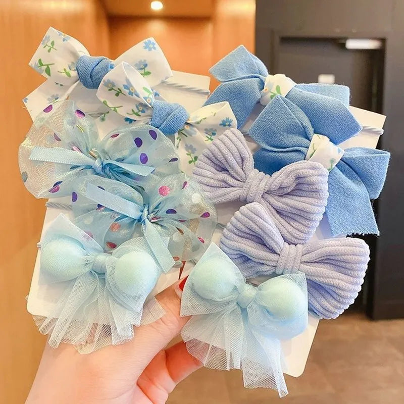 10pcs Flower Elastic Hairbands