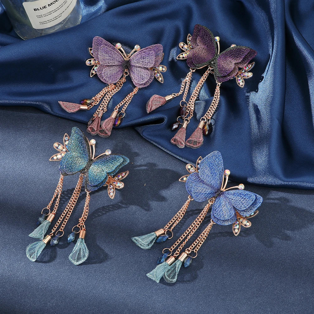 Butterfly Tassel Hair Clip