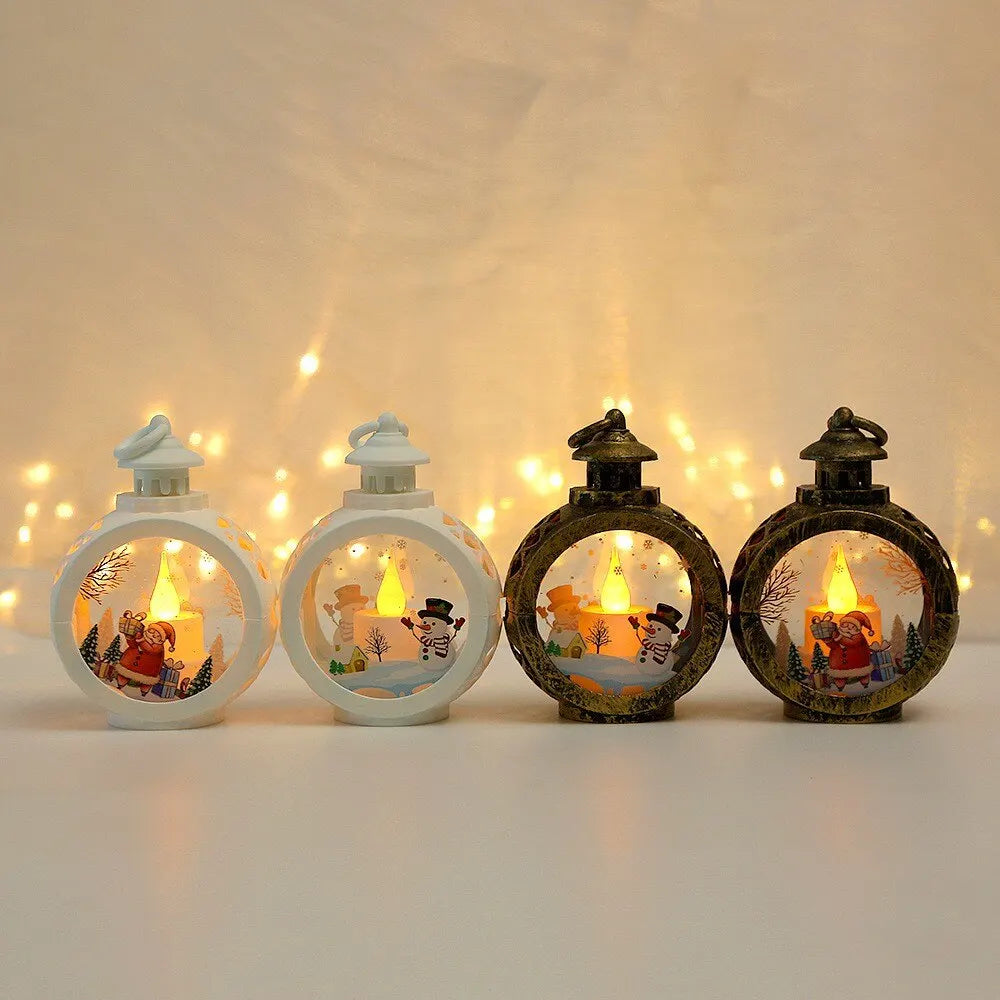 Santa Lantern Wind Lights