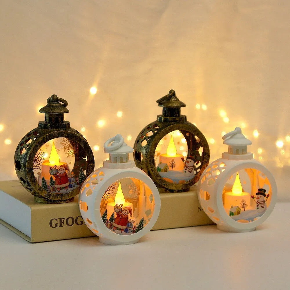 Santa Lantern Wind Lights