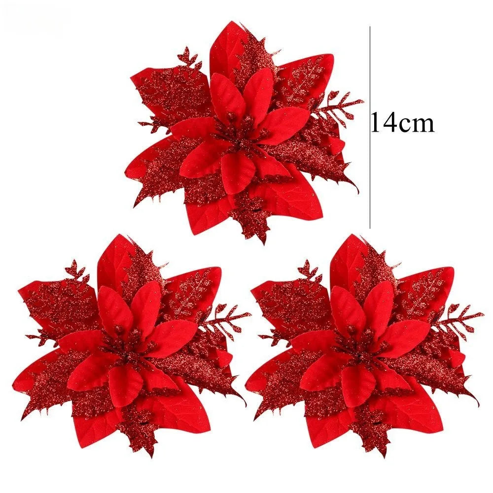10PCS Christmas Flowers