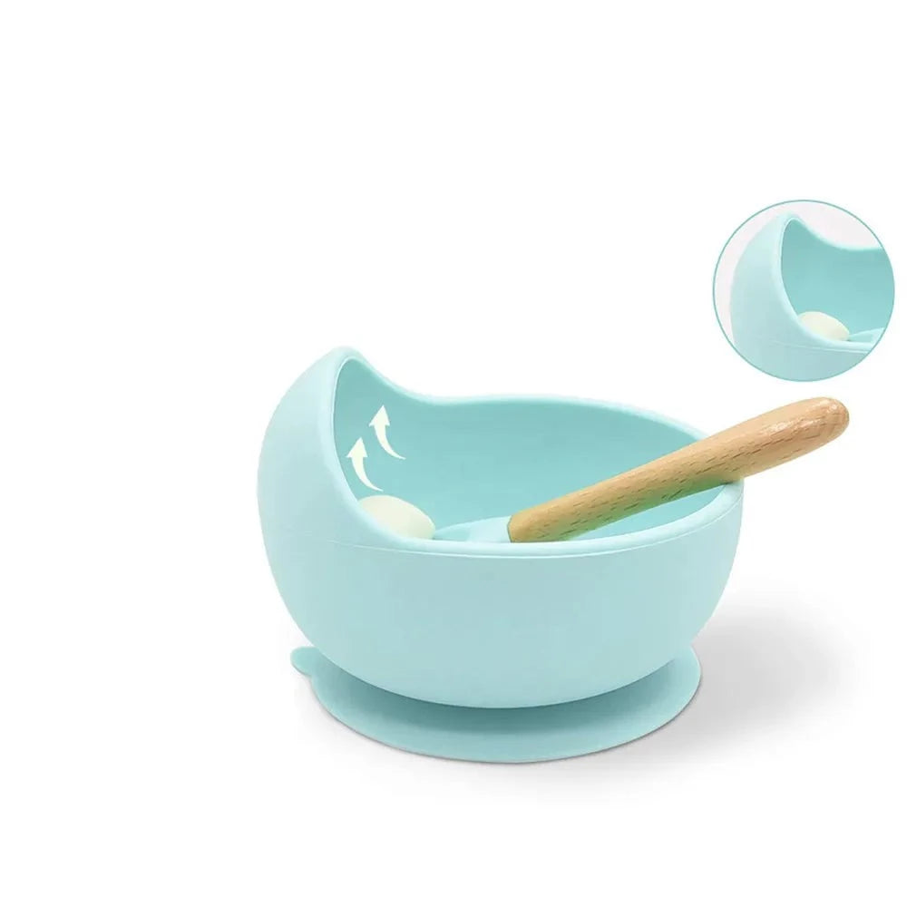 2 Pcs Baby Silicone Food Bowl