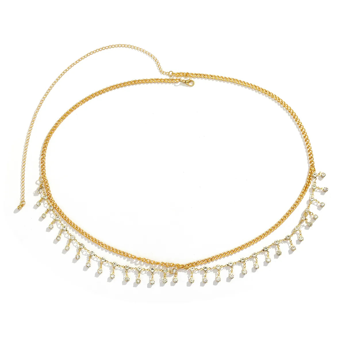 Rhinestone Star Tassel Pendant Waist Belly Belt