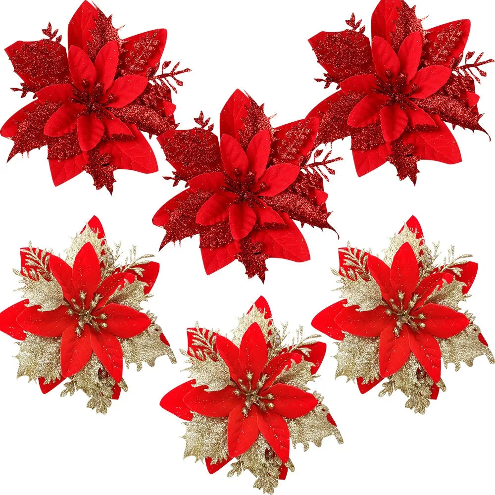 10PCS Christmas Flowers