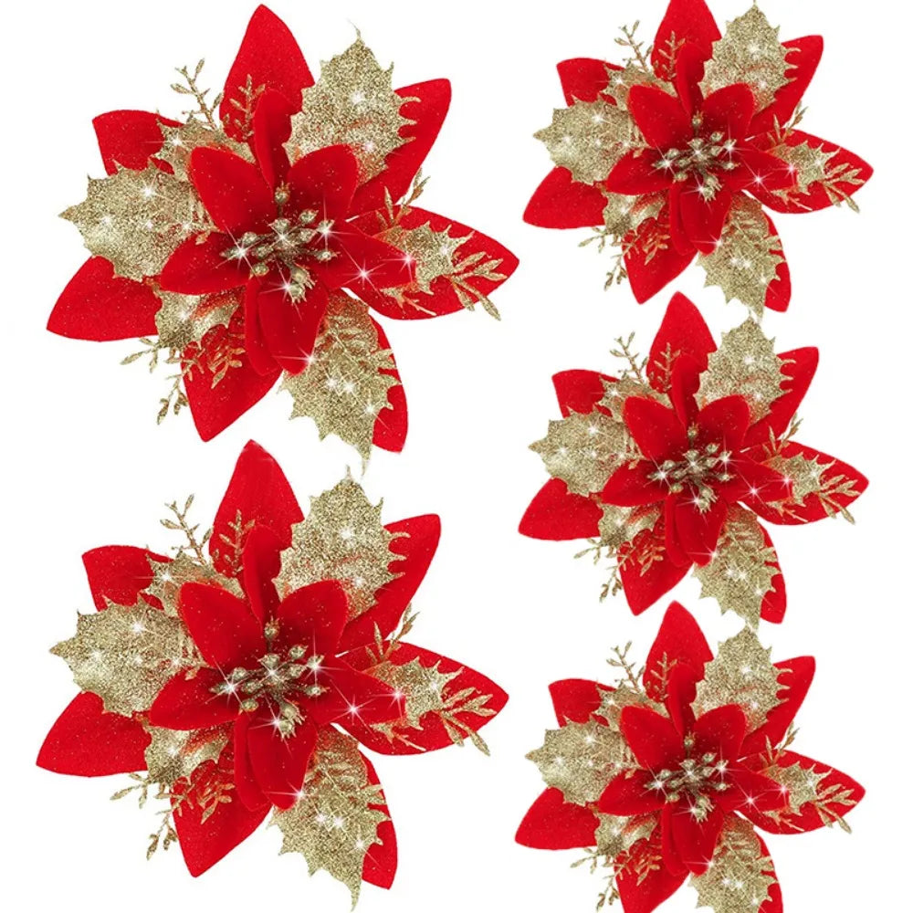 10PCS Christmas Flowers