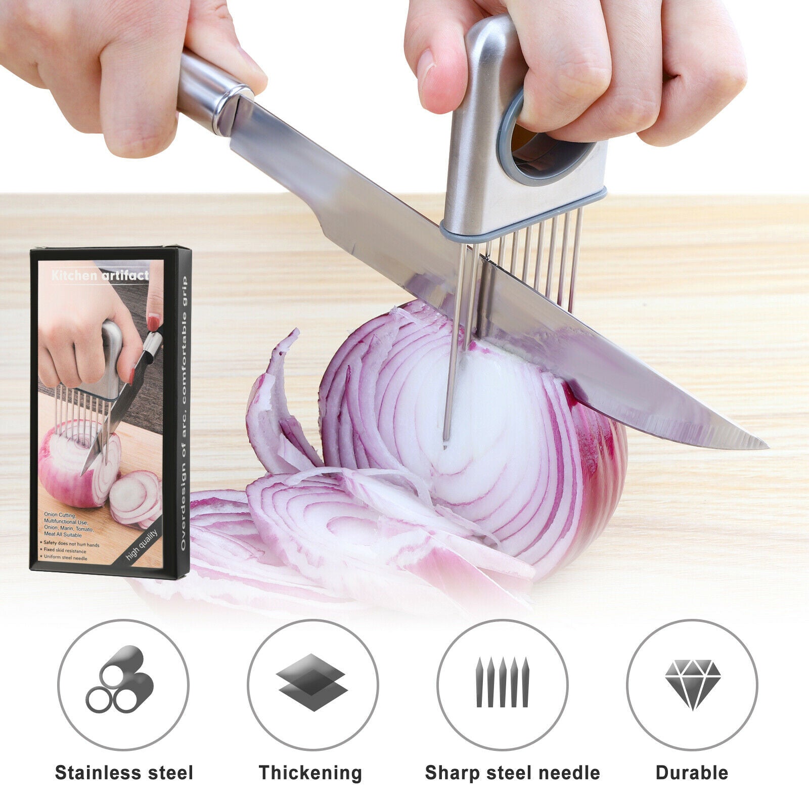 Onion Holder Slicer Vegetable Gadget